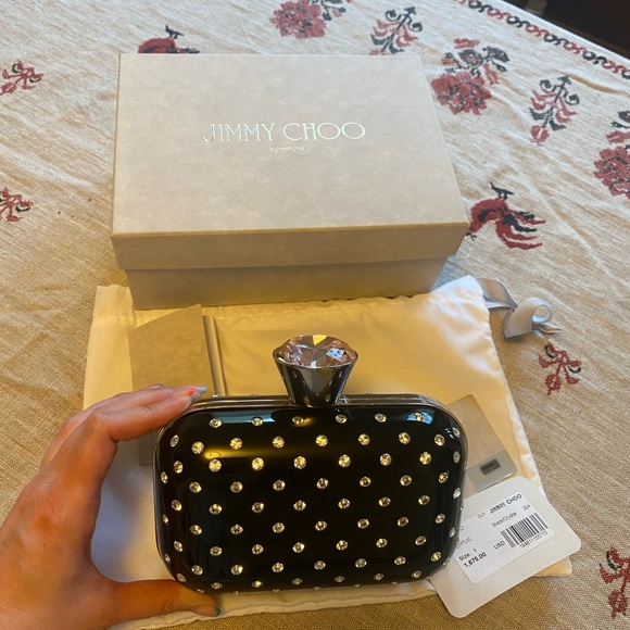 Acrylic Crystals Jimmy Choo Clutch - Picture 1 of 5